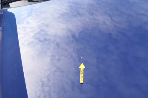 VW Passat 3BG Motorhaube Klappe vorne vorn Haube blau LA5E (166636)