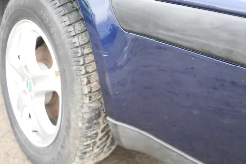 Skoda Octavia 1U Kombi Combi Stoßstange hinten Heckstoßstange blau LF5U 9460 (166701)