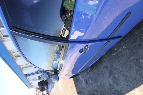 VW Lupo Seat Arosa Tür vorne links Fahrertür blau LR5A (mechanischer FH) (166884)