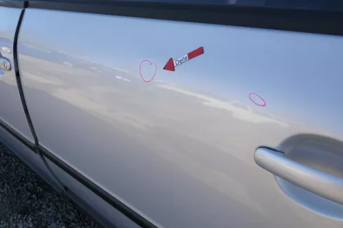 VW Passat 3B 3BG Limousine Tür hinten links silber grau LB7Z satinsilber (166972)