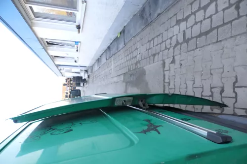 T4 Transporter Tür rechts Schiebetür Multivan Caravelle grün LL6N (167265)