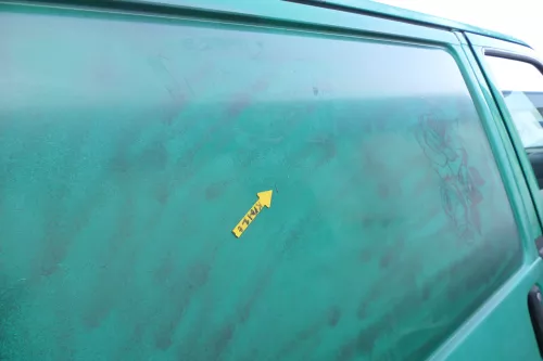 T4 Transporter Tür rechts Schiebetür Multivan Caravelle grün LL6N (167265)