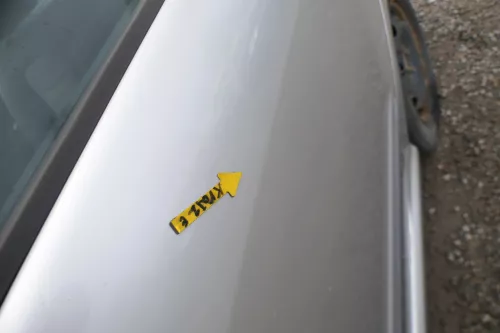 Skoda Fabia 6Y Limousine Schrägheck Tür hinten links grau silber LF7T (167767)