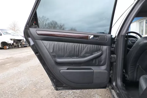 1x Audi A6 4B Türverkleidung Verkleidung Tür hinten links Leder onyx (167801)