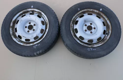 2x VW Golf 4 Bora 195/65 R15 91V Winterreifen M+S Reifen 6jx15H2 ET38 ca. 3-6mm (168046)