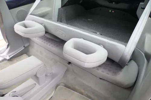 VW New Beetle 9C Sitz Sitze hinten Rückbank Rücksitzbank Lehne grau (168423)