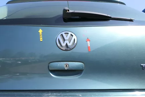 VW Polo 9N3 9N Heckklappe Kofferraumklappe Klappe grün LA6L ohne Anbauteile (168495)