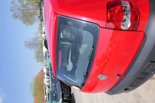 VW Fox 5Z Heckklappe Kofferraumklappe Klappe hinten + Scheibe rot LY3D - DELLE (168519)