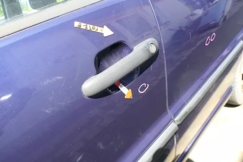 VW Polo 6N 6N2 Tür vorne links Fahrertür 4/5-Türer blau LB5N ohneAnbauteile (168855)
