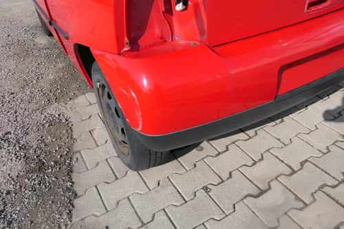 VW Lupo Stoßstange hinten Heckstoßstange Stoßfänger rot LP3G (168878)