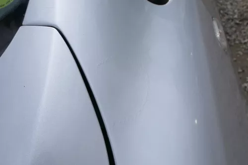 VW Fox Kotflügel vorne links silber LA7W (168981)