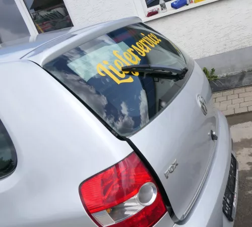 VW Fox 5Z Heckklappe Kofferraumklappe Klappe hinten + Scheibe silber LA7W (168983)