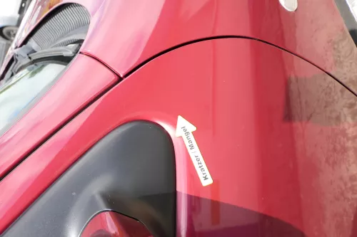 Seat Leon Toledo 1M Tür vorne rechts Beifahrertür rot LS3R (169760)