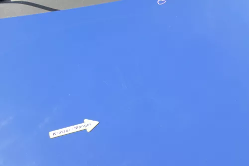 VW Fox 5Z Motorhaube Klappe vorn vorne blau LL5M Haube (169906)