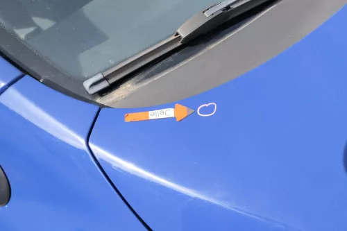 VW Fox 5Z Motorhaube Klappe vorn vorne blau LL5M Haube (169906)