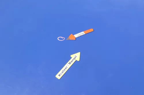 VW Fox 5Z Motorhaube Klappe vorn vorne blau LL5M Haube (169906)