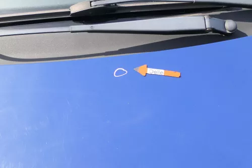 VW Fox 5Z Motorhaube Klappe vorn vorne blau LL5M Haube (169906)