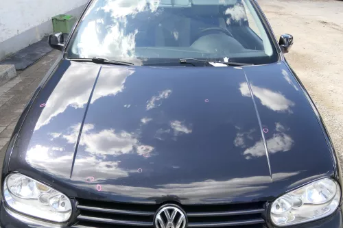 VW Golf 4 Motorhaube Haube Klappe vorne schwarz LC9Z metallic blackmagic ll (170131)