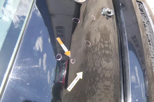 VW Fox 5Z Heckklappe Kofferraumklappe Klappe hinten + Scheibe schwarz L041 (170167)