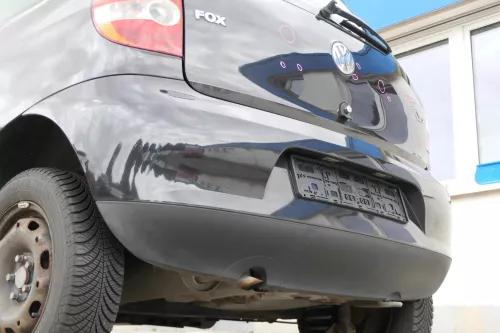 VW Fox 5Z Stoßstange hinten Stoßfänger schwarz LC9Z uni Heckstoßstange (170200)