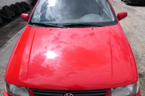 VW Polo 6N Motorhaube Klappe vorn vorne rot LP3G (170211)