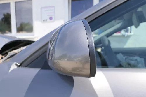 Seat Ibiza 6L mechanischer manuell Spiegel Außenspiegel links grau LS7U (170350)