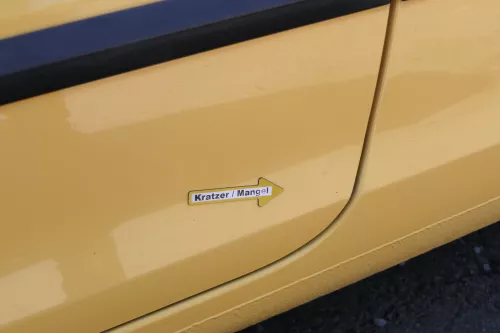 VW Fox 5Z Tür vorne links Fahrertür gelb LY1C - ohne Anbauteile (170407)