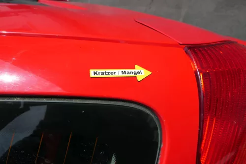 VW Lupo 6X Heckklappe Klappe Kofferraumklappe Scheibe rot LP3G (170469)
