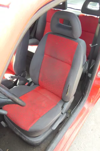 Seat Arosa VW Lupo Sitz vorn links Fahrersitz Höhenverstellung höhenverste rot (170474)