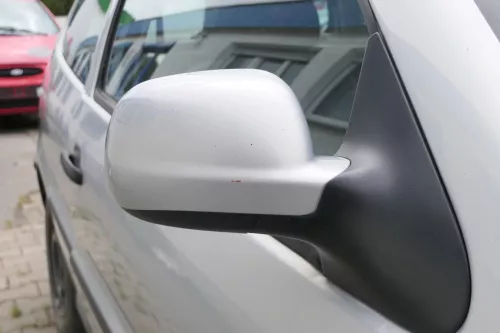 VW Polo 6N2 manueller Spiegel Außenspiegel rechts außen silber LB7Z + Glas (170485)