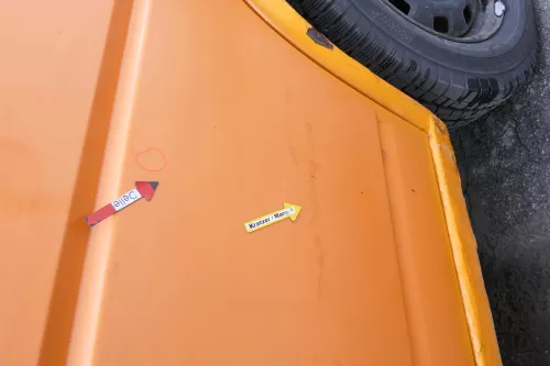 VW T4 Tür vorne rechts orange LP2C Beifahrertür 701831056H bis ca1996 ohne Anbau (170592)