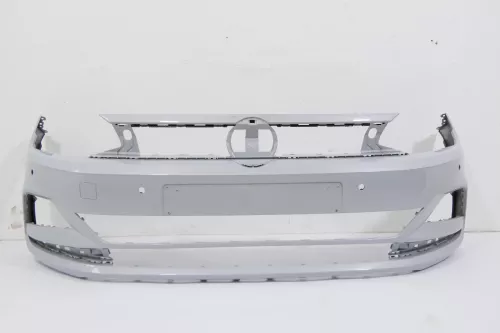 VW Polo AW 2G Stoßstange vorne Frontstoßstange Stoßfänger silber