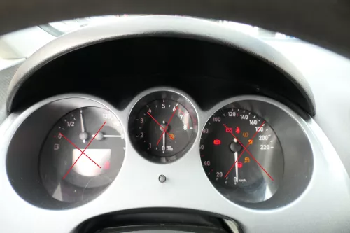 Seat Altea 5P Abdeckung Tacho Tachorahmen silber leuchtsilber Rahmen Blende (170721)