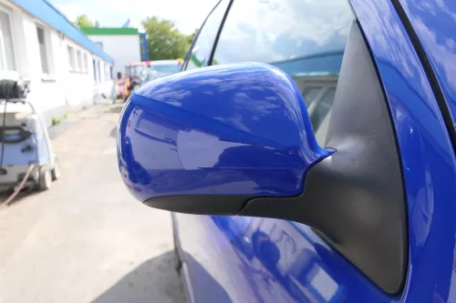 Skoda Fabia 6Y elektrisch Spiegel Außenspiegel rechts mit Glas blau LF5K (170752)