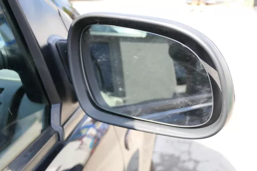 VW Fox 5Z manueller Spiegel Außenspiegel + Glas rechts schwarz L041 mechanisch (170844)