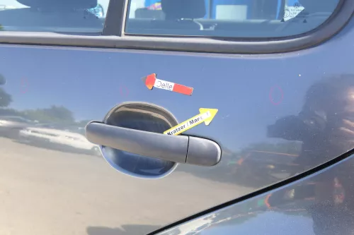 VW Golf 4 1J Limousine Tür hinten links grau blau LC7V blue (KEINkombi) d (171127)