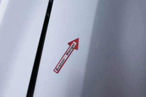VW Fox Kotflügel vorne links silber LA7W grau (171258)