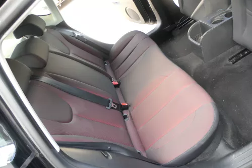Seat Leon 1P Sitz Sitze hinten Rückbank Rücksitzbank 3 Punkt Lehne schwarz rot (171347)