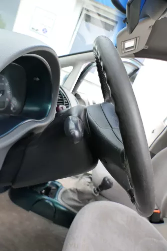 VW Sharan Alhambra Lenkrad 4-Speichen 7M0419091BL Leder Lederlenkrad Mängel (171647)