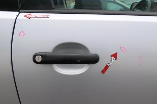 VW Polo 9N 9N3 Tür vorne rechts Beifahrertür 2/3-Türer silber LA7W ohneAnbauteil (172671)