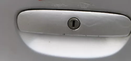 VW Polo 9N 9N3 Griff Heckkklappe Heckklappengriff silber LA7W