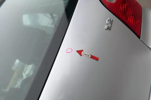 VW Polo 9N Fun Heckklappe Kofferraumklappe Klappe hinten silber LA7W metal (172674)