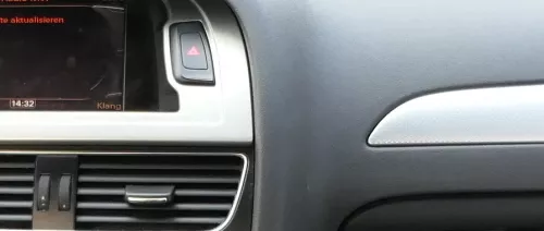 A4 8K B8 Verkleidung um Tacho Klappe Abdeckung Dekor flex-metallic silber alu (172819)