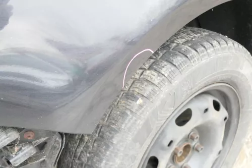 VW Polo 9N3 Kotflügel vorne links schwarz LC9Z (173219)