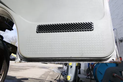 VW T4 Türverkleidung Verkleidung Tür vorne rechts Seitenverkleidung Seite grau (174593)