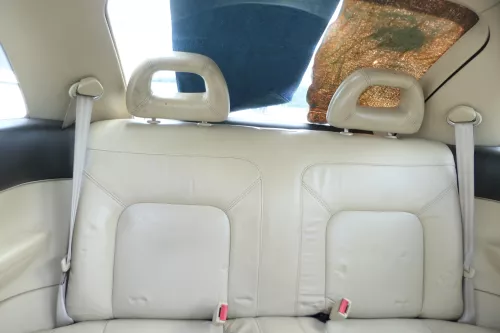 New Beetle 9C Sitz Sitze Rückbank Rücksitzbank Lehne Leder beige besch creme (175380)