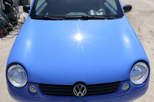 VW Lupo Motorhaube KLappe vorne grau blau LR5A softblau Frontklappe Haube (175479)