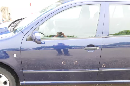 Fabia 6Y Kombi + Limousine Tür vorne links Fahrertür blau LF5U ohneAnbauteile