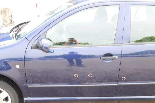 Fabia 6Y Kombi + Limousine Tür vorne links Fahrertür blau LF5U ohneAnbauteile (175735)
