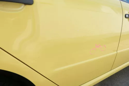 Skoda Fabia 6Y Limousine Schrägheck Tür hinten rechts gelb LF1R (175772)